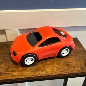 VINTAGE LITTLE TIKES TOY HAULER TRUCK REPLACEMENT RED CAR HARD PLASTIC